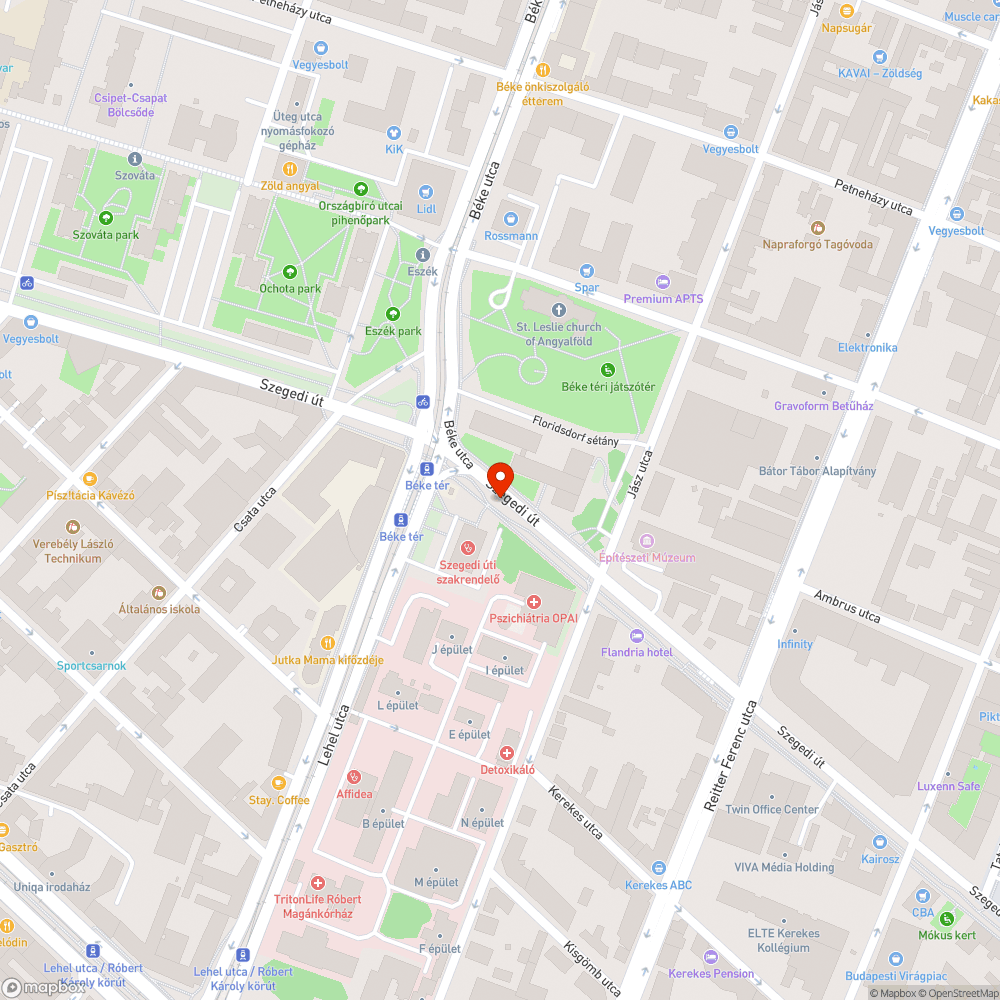 Hiányzó világítás Szegedi út bejelentés helye