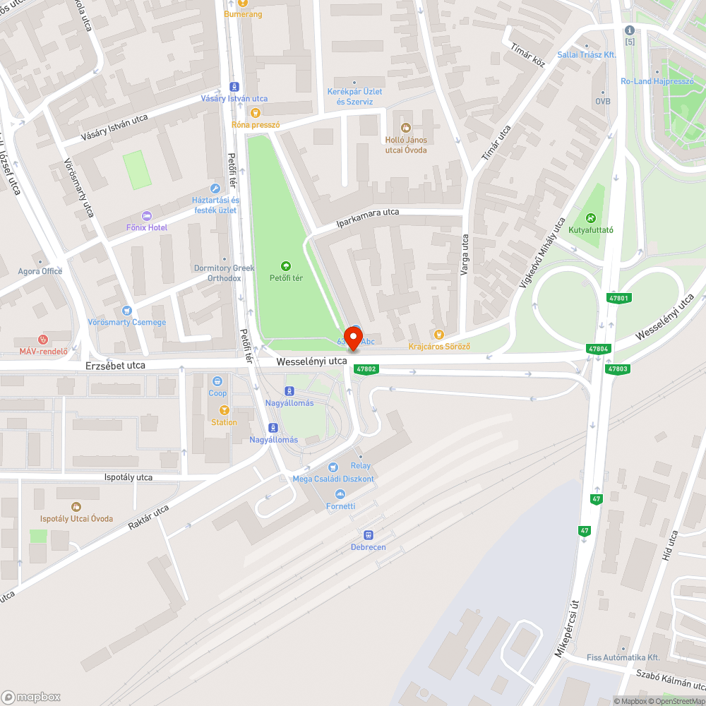 Hiányzó menetrend bejelentés helye