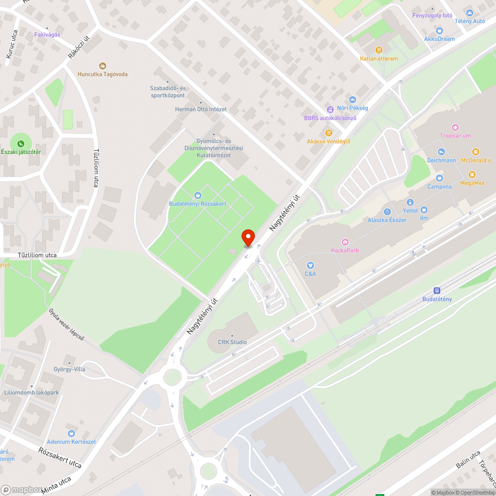 Hiányzó fényterelő bejelentés helye