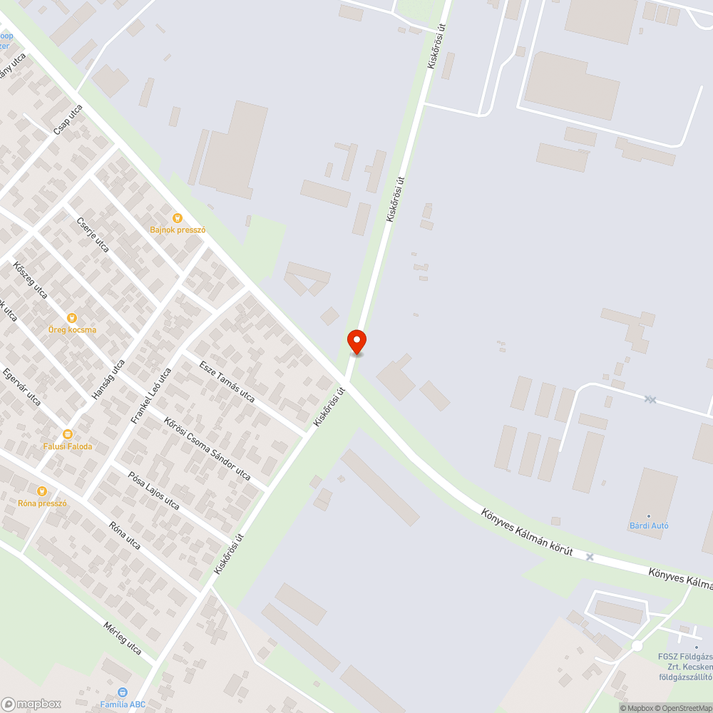 Buszmegálló KRESZ táblák helyretétele a Kiskőrösi úton bejelentés helye