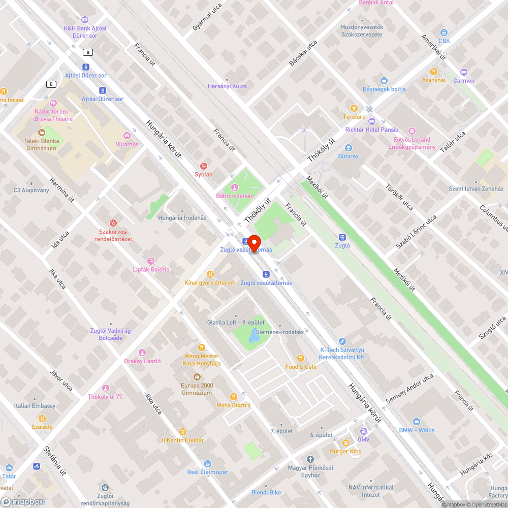 Telematricázott villmaosmegállók bejelentés helye