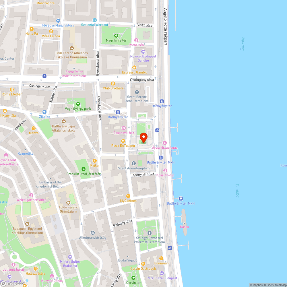 Batthyány téri lámpák bejelentés helye