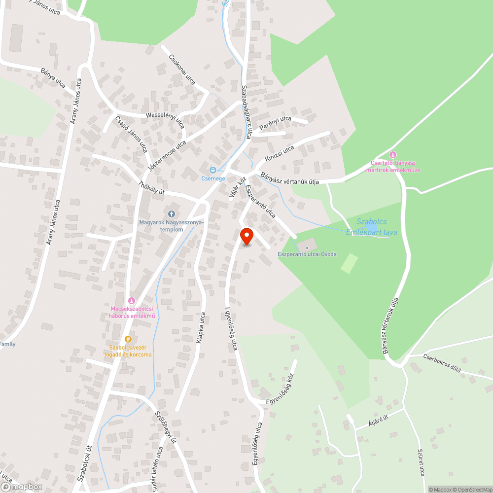 Kátyús út bejelentés helye