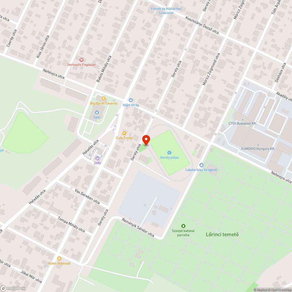 Gerely utcai játszótér áldatlan állapotban bejelentés helye