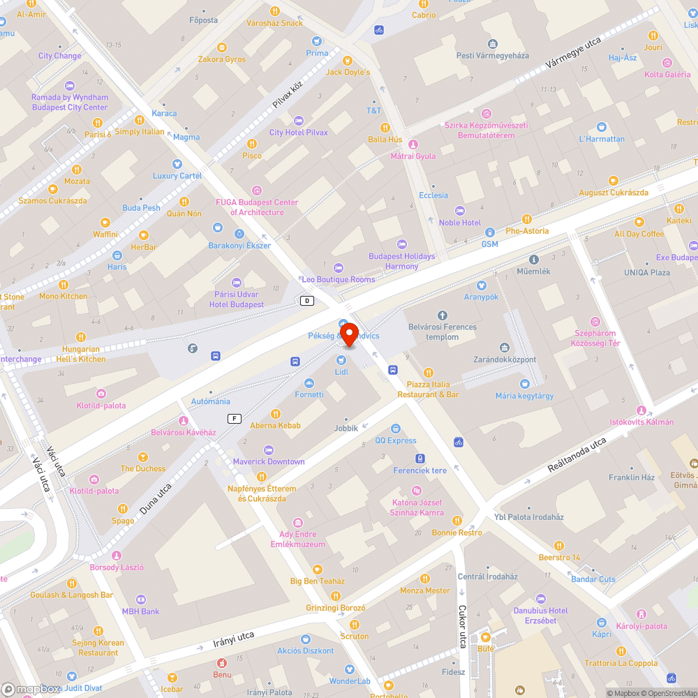 Útban lévő tartó bejelentés helye