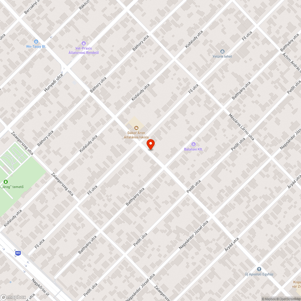 Nádasdy utca 54 előtti lámpa bejelentés helye