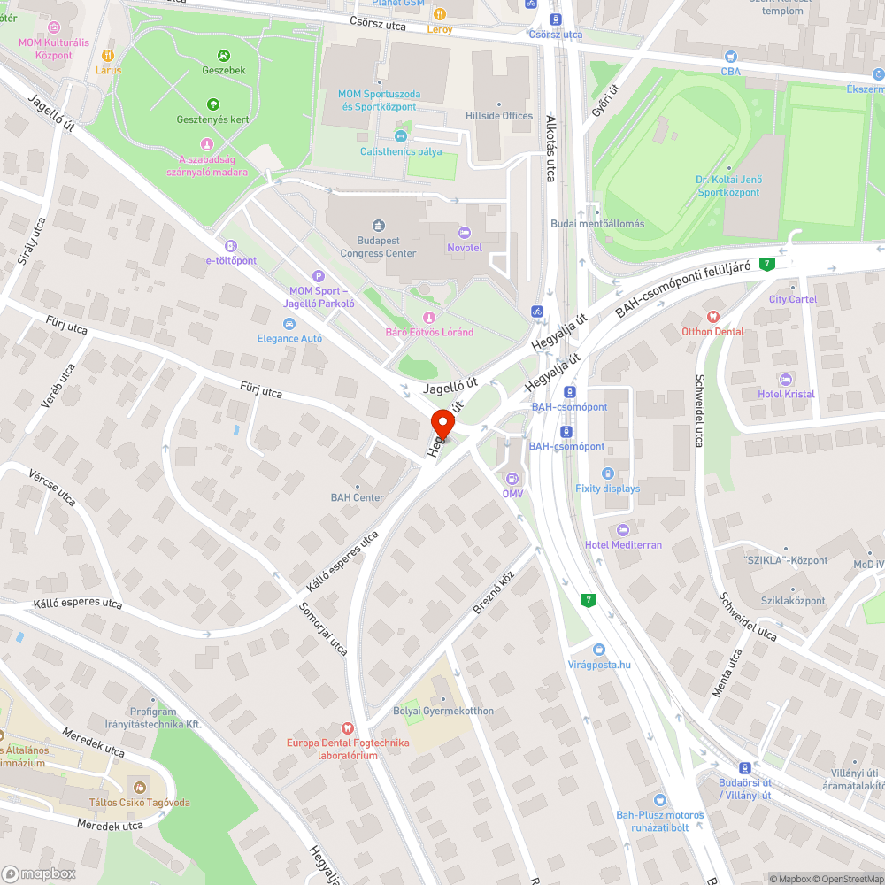 Felfodrozódott út bejelentés helye