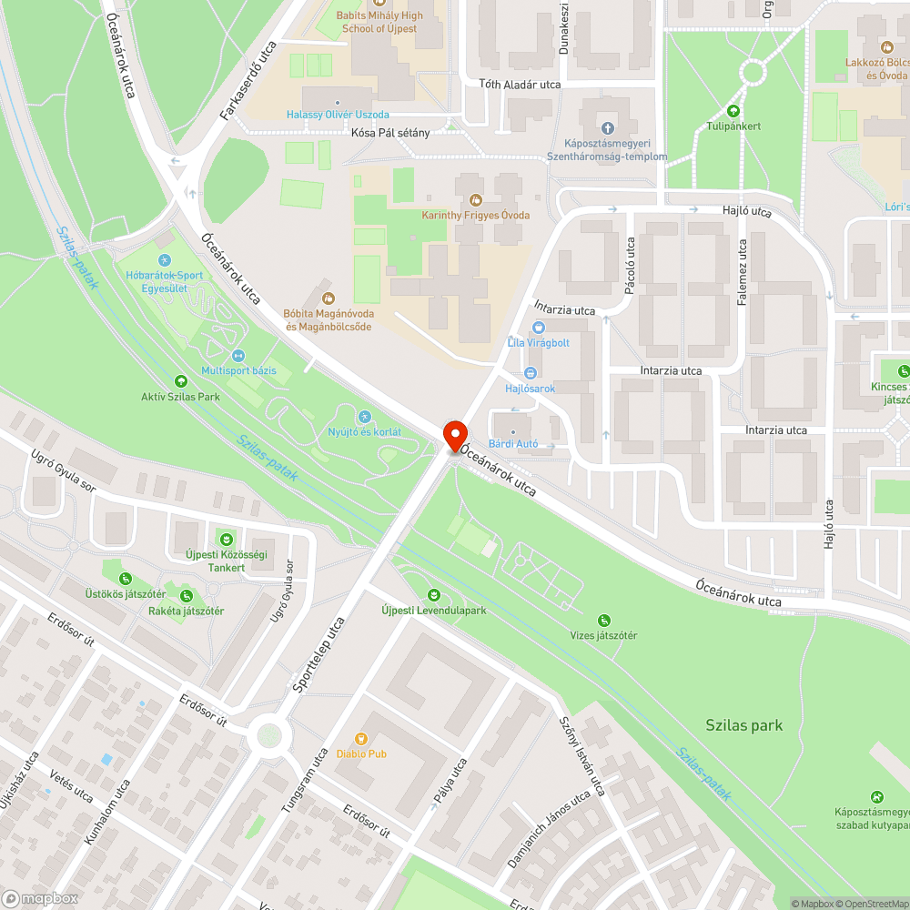 Rossz állapotba került burkolat a Szilas parkban bejelentés helye