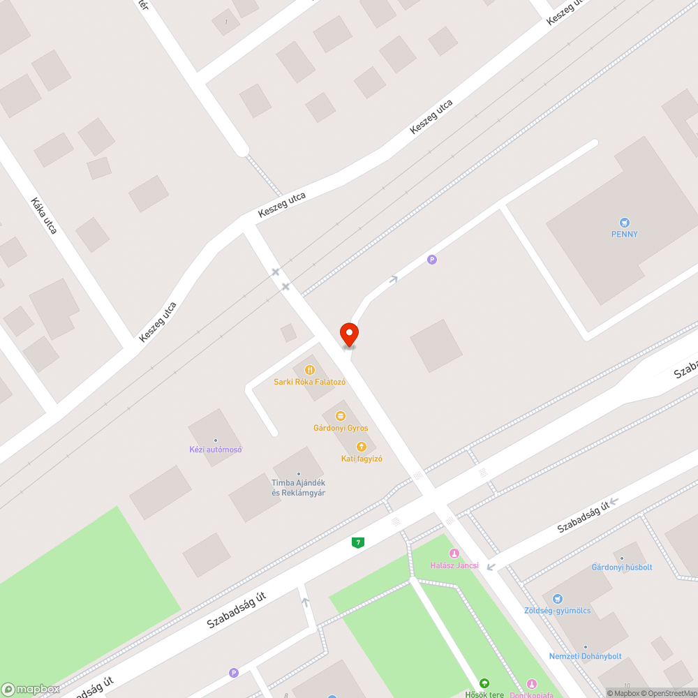 Kidőlt vasúti átjárót jelző tábla bejelentés helye