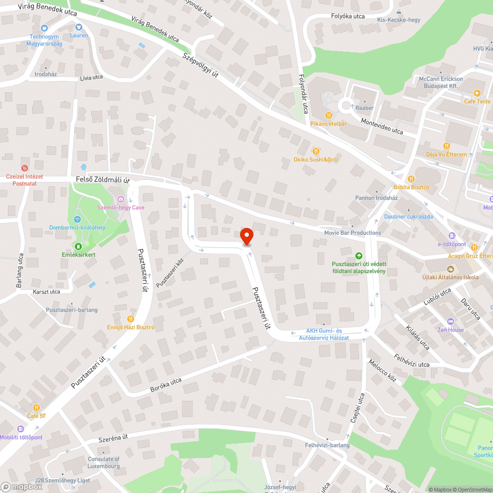 Pusztaszeri út 25. bejelentés helye