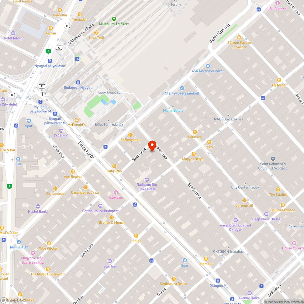 Elhagyott autó az Eötvös utcában bejelentés helye