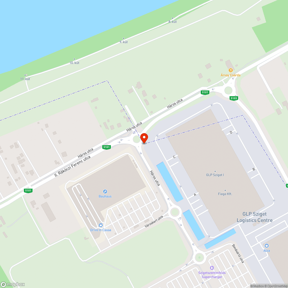 Eldugult vízelvezető bejelentés helye