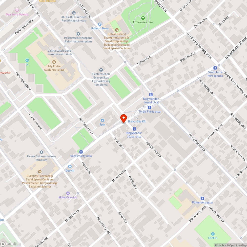 Hiányzó fénytetrelő | Nagysándor József utca | bejelentés helye