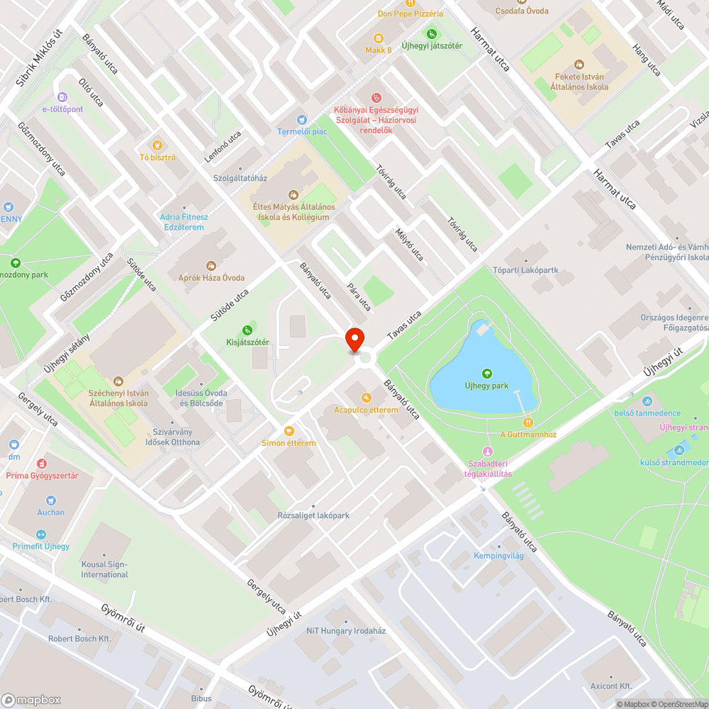 Megrongálódott tábla | Bányató utca bejelentés helye