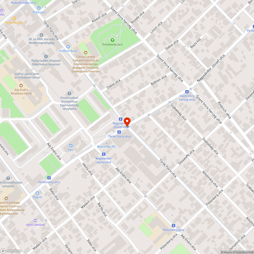 Hiányzó fényterelő | Török Flóris utca | bejelentés helye