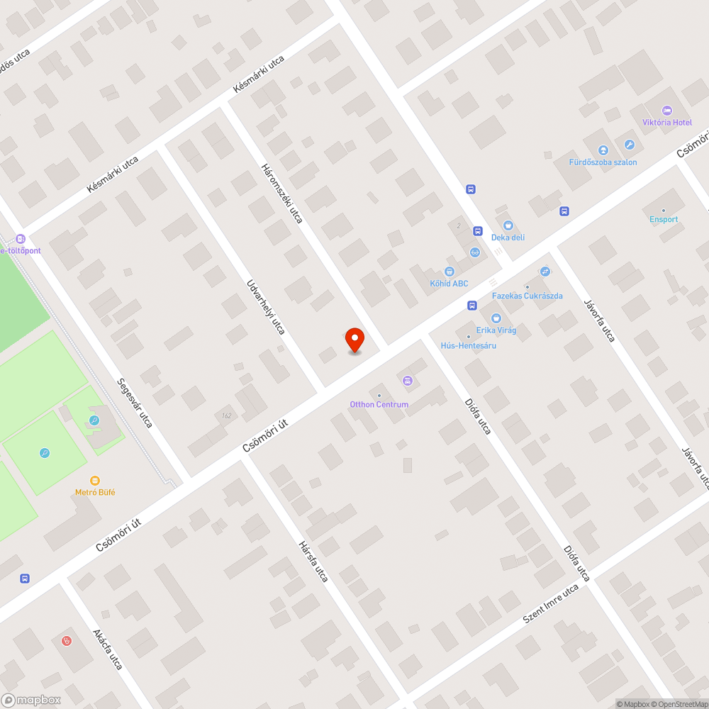 Elhagyott autó bejelentés helye