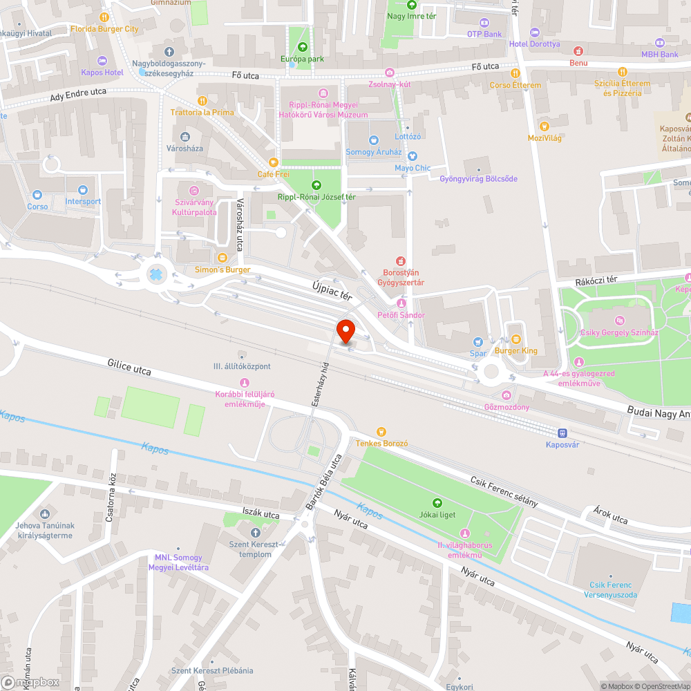 Koszos busz bejelentés helye