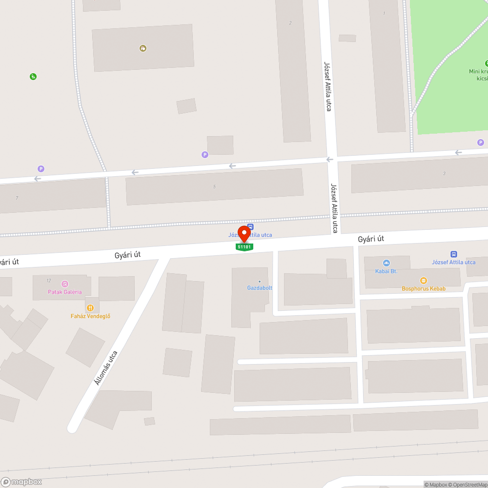 Matricás menetrendtábla | József Attila utca | bejelentés helye