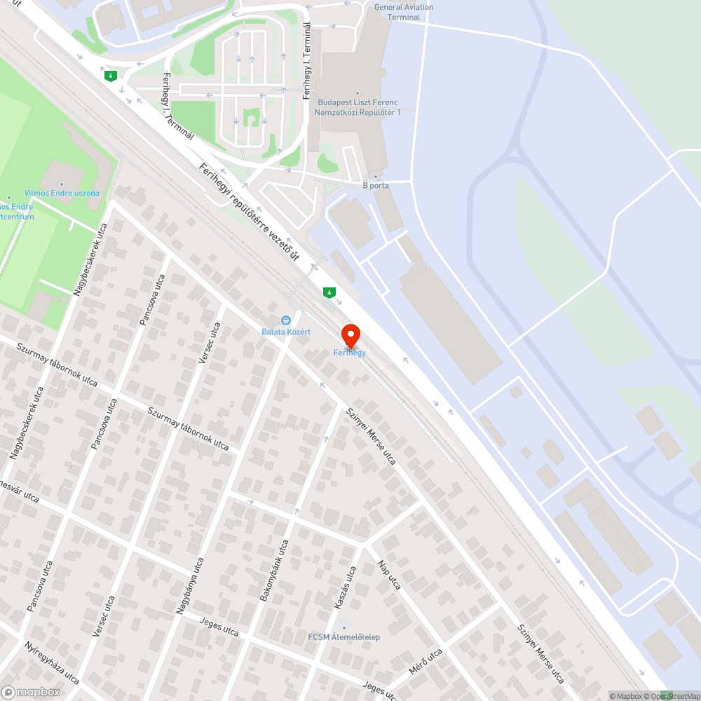 Ferihegyi gyalogosfelüljáró: jegesedés bejelentés helye