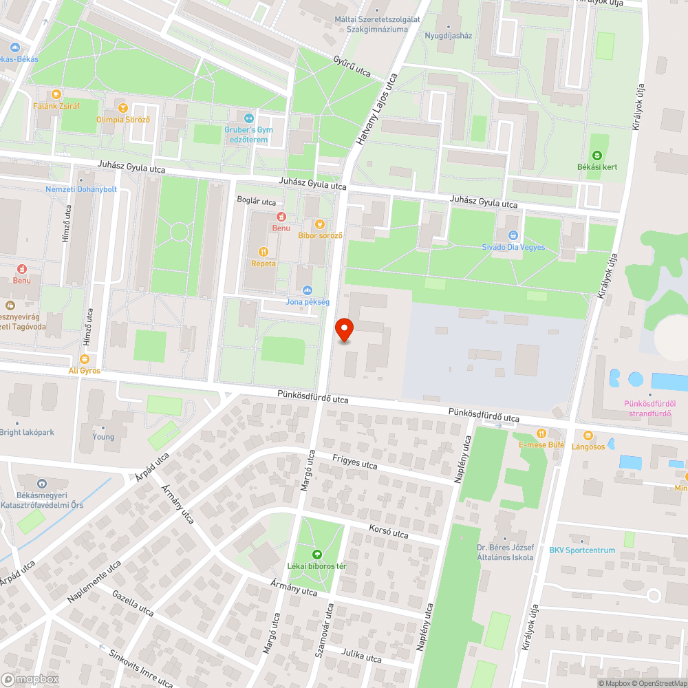 Piacon kiégett lámpa bejelentés helye