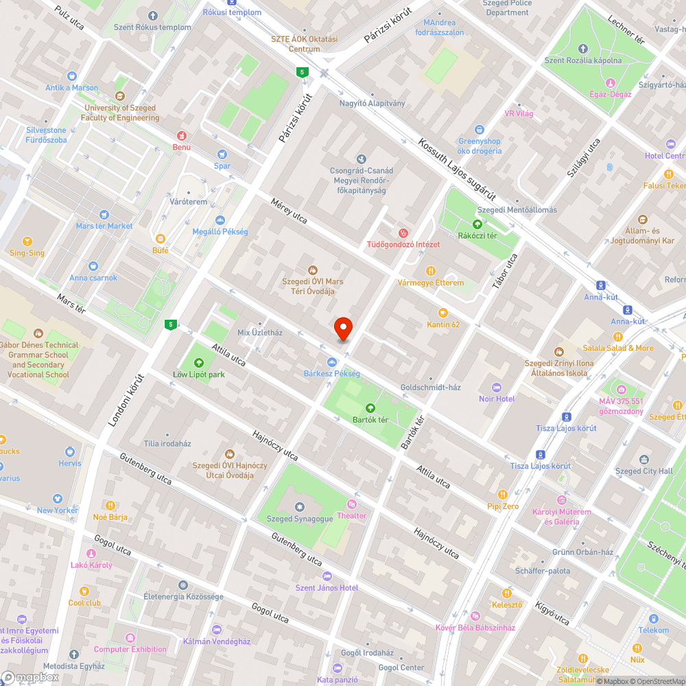 Szétvert telefonfülke bejelentés helye