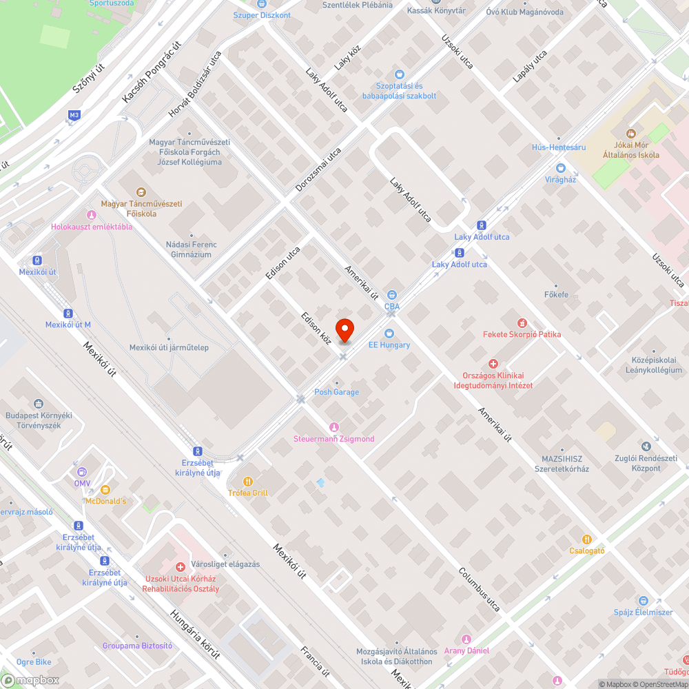 Elhagyott autó bejelentés helye