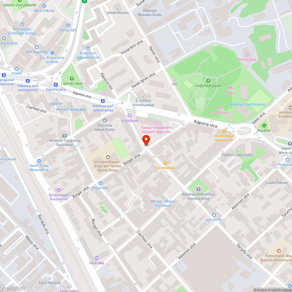 Kiegett izzó a tűzoltóság hátsó bejáratánál bejelentés helye