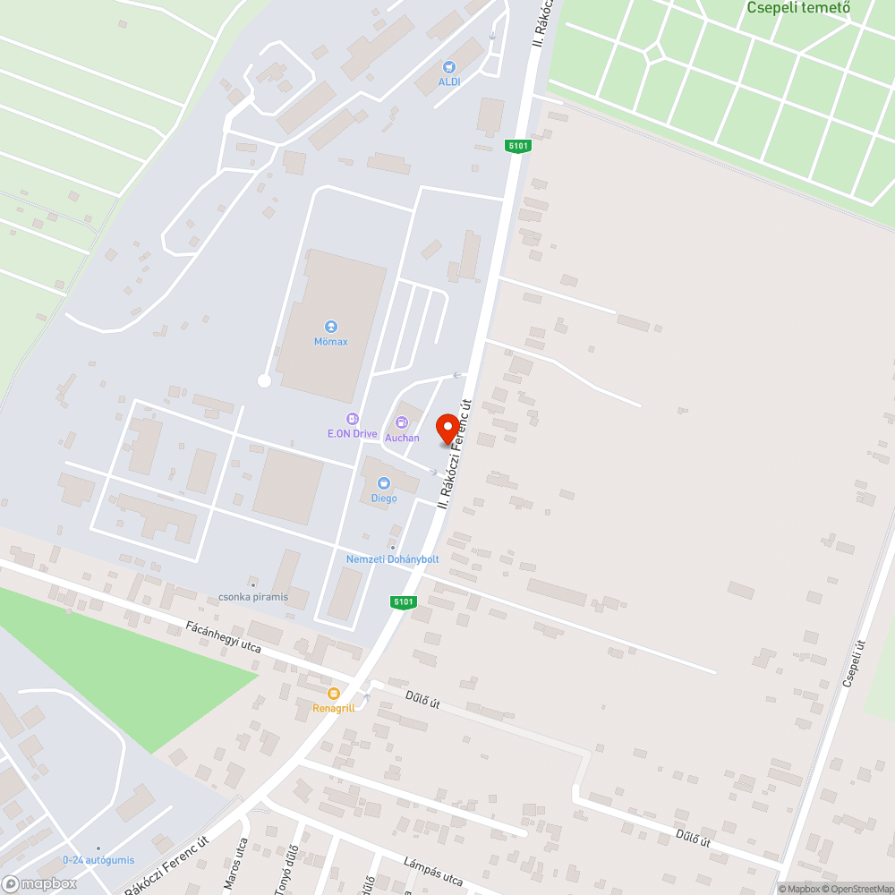 TV bejelentés helye