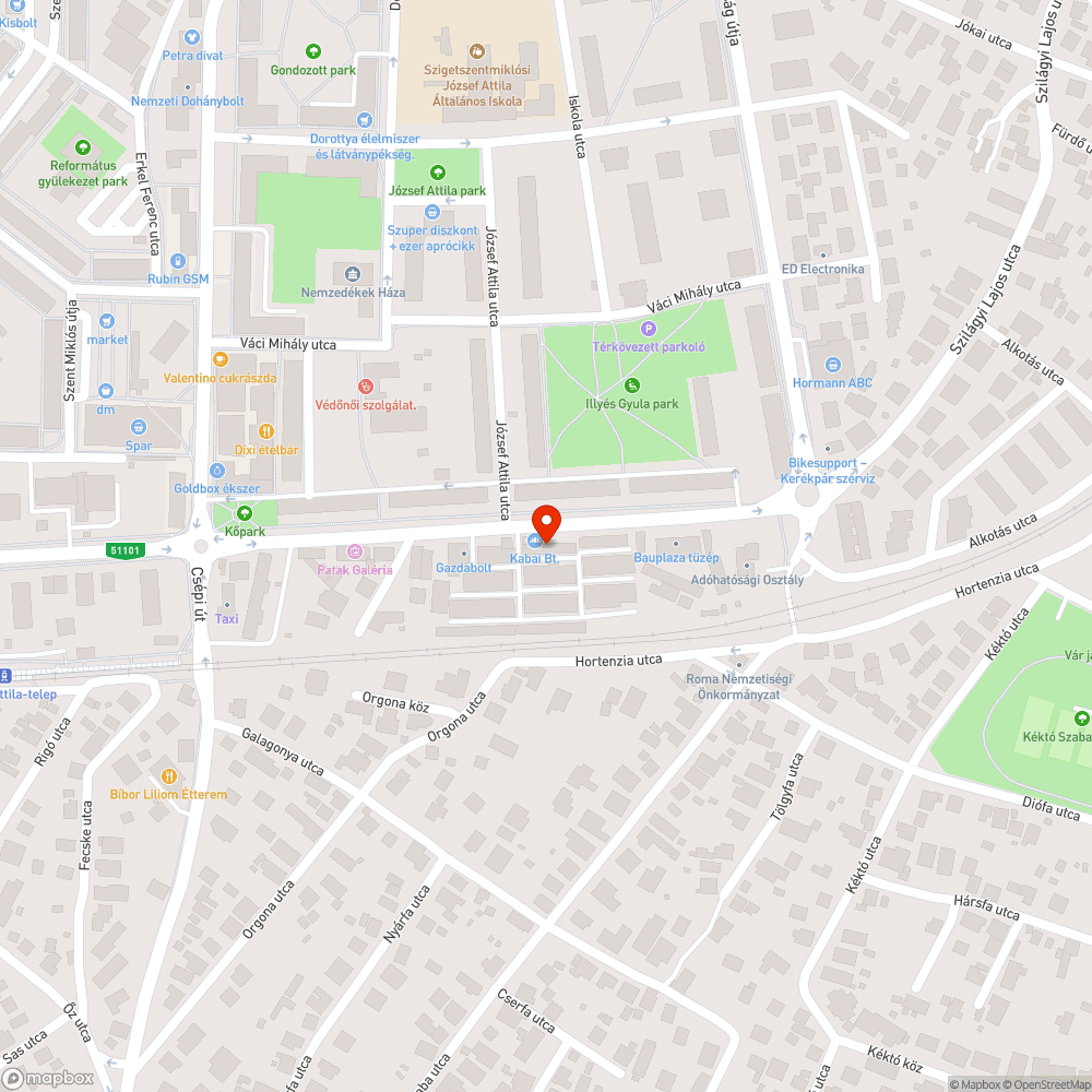 Kiégett lámpa II. bejelentés helye