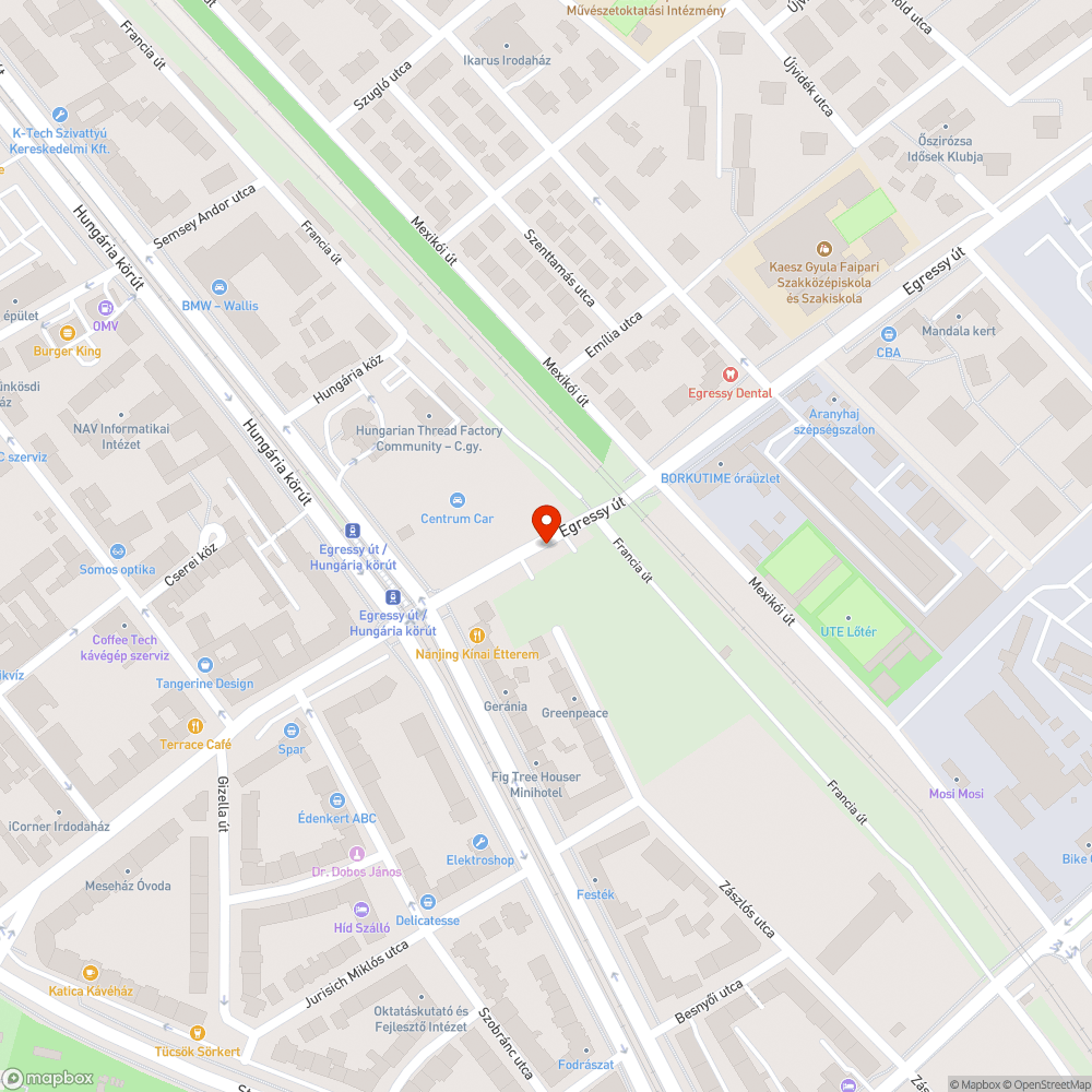 dugó minden reggel - Egressy út bejelentés helye