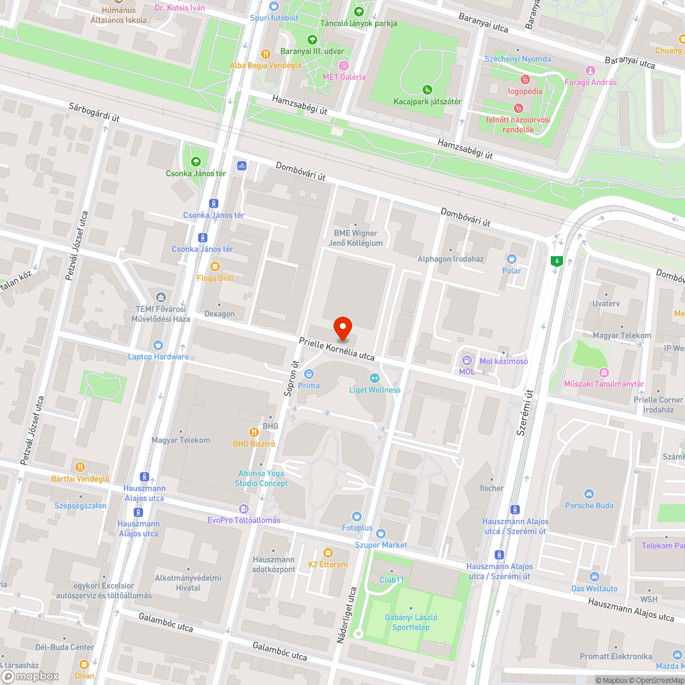 XI. ker. Prielle Kornélia utca, befejezetlen járda bejelentés helye