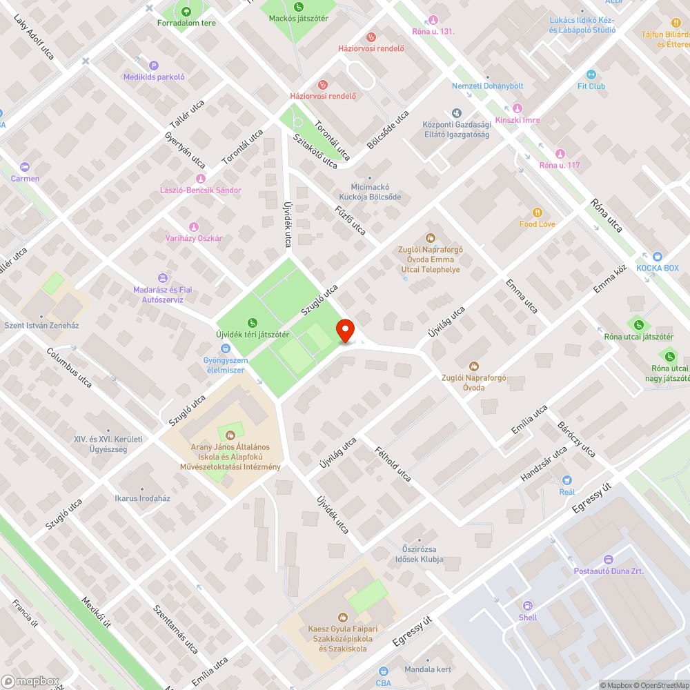 Hulladék a parkban bejelentés helye