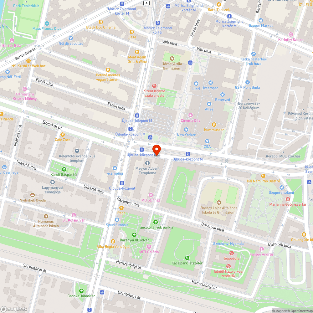 Megdöntött poller bejelentés helye