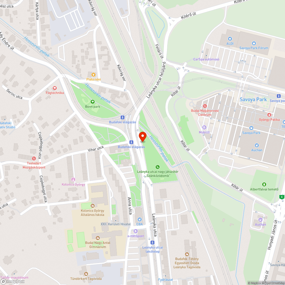 Szemetes Kővirág bejelentés helye