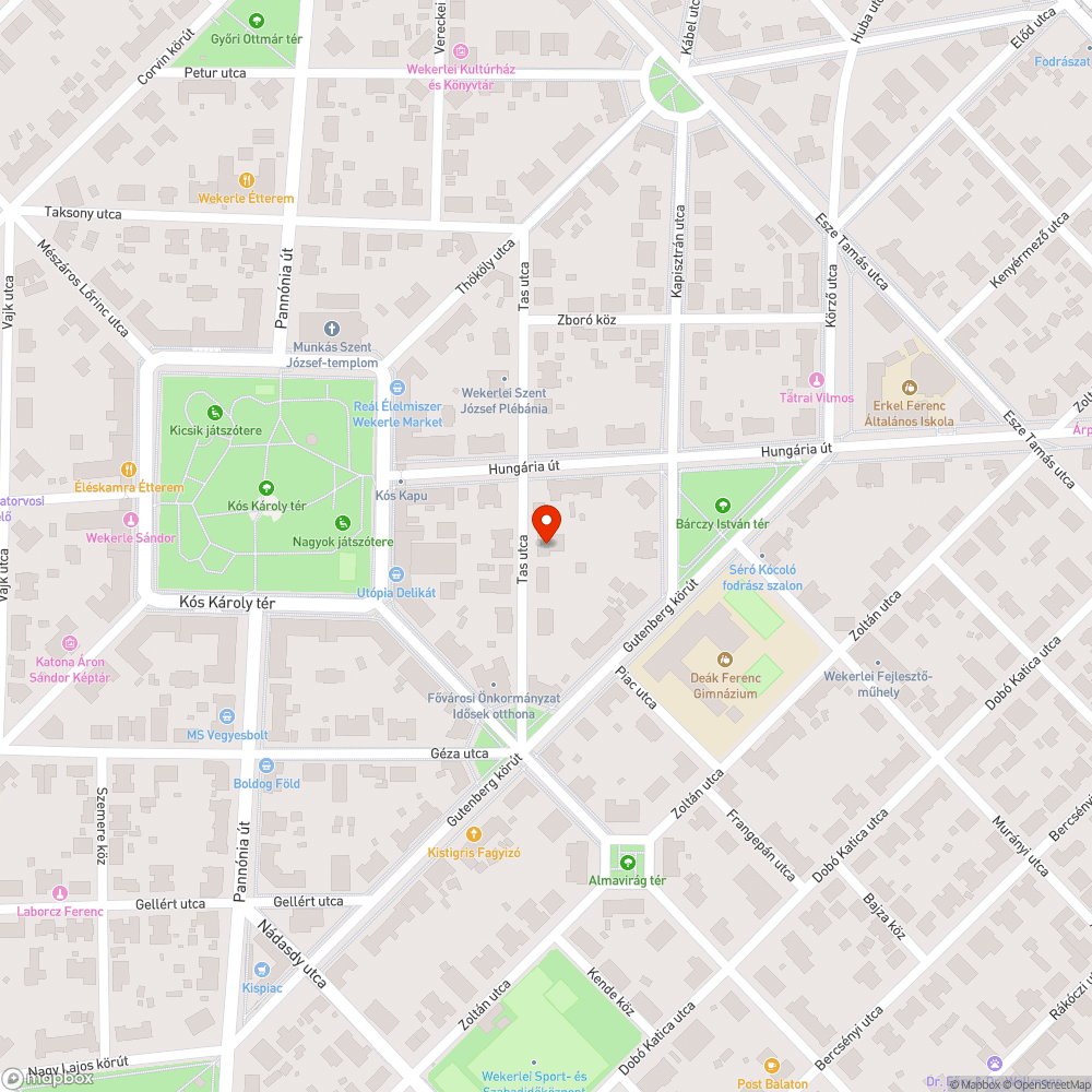 Anonim autó a Tas utcában is bejelentés helye