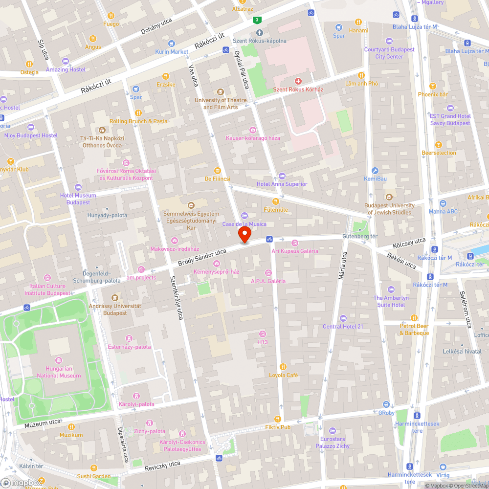 Hiányzó fa a Bródy Sándor utcában bejelentés helye