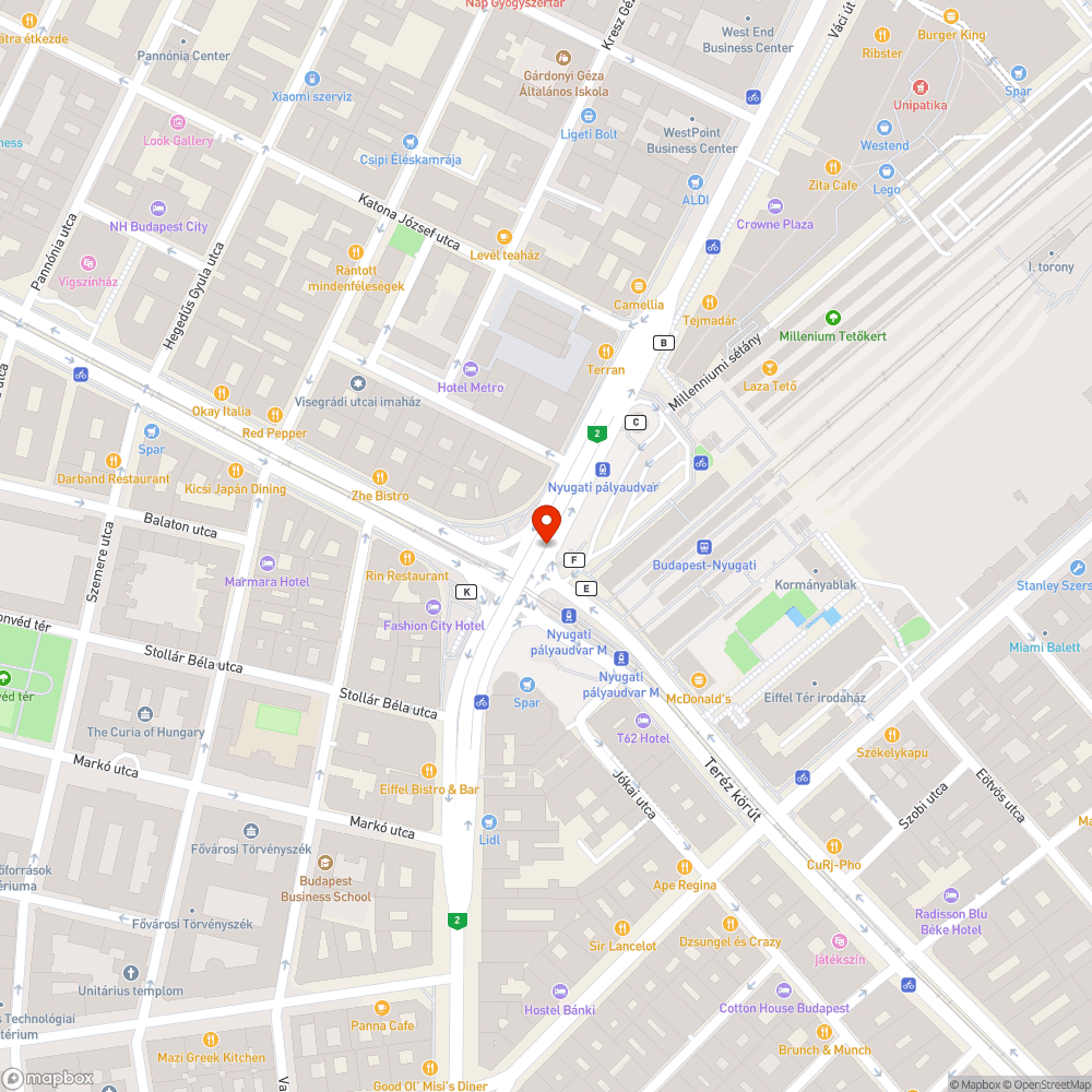 Elhagyott autó bejelentés helye