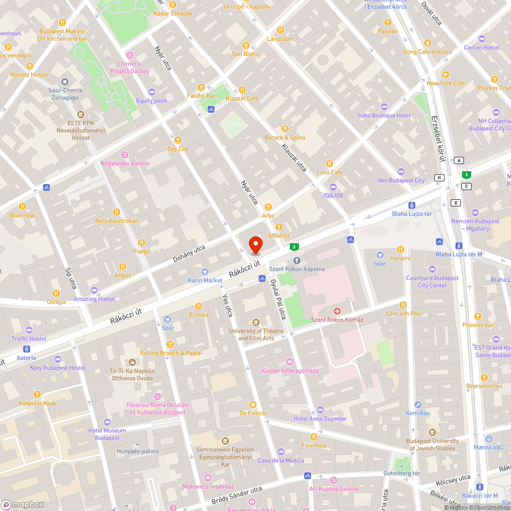 Elhagyott roncsbringa a Rákóczi úton bejelentés helye