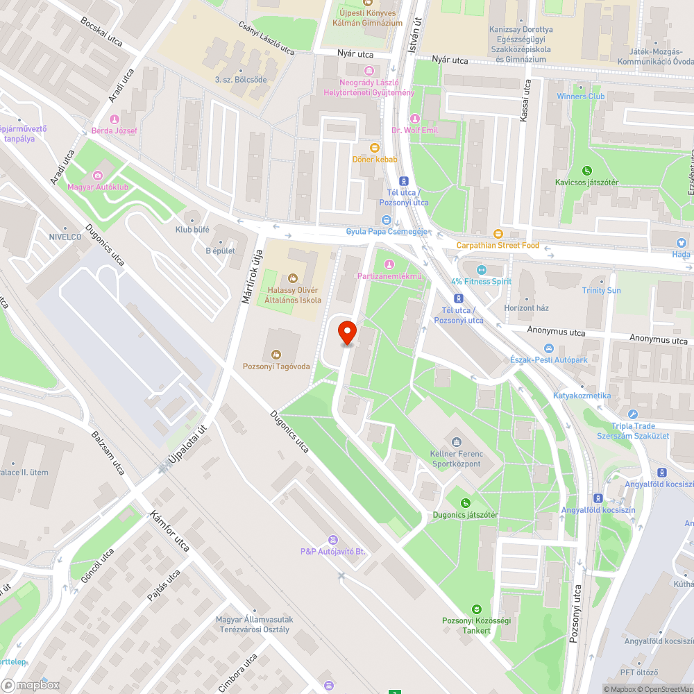 Közterületi szemét bejelentés helye