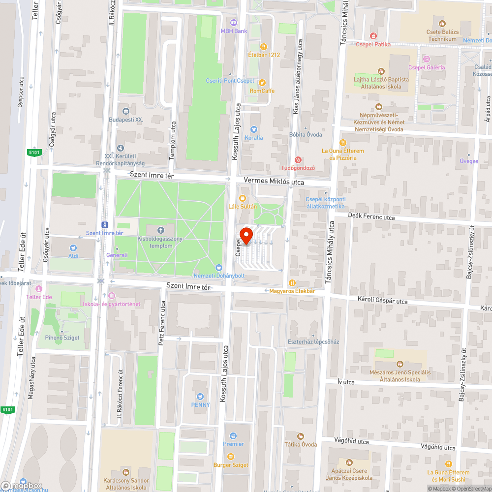 Kiégett lámpák | Csepel, Szent Imre tér | bejelentés helye