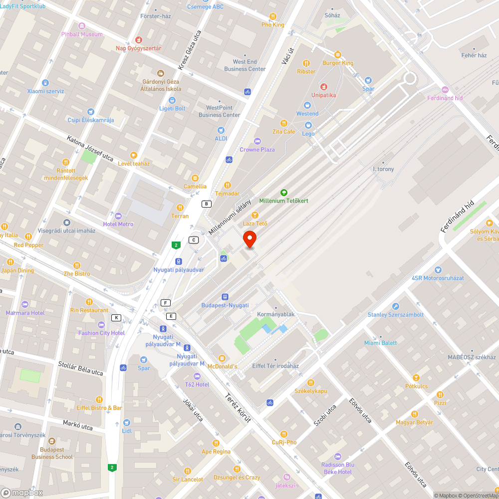 Kerékpártároló igény bejelentés helye