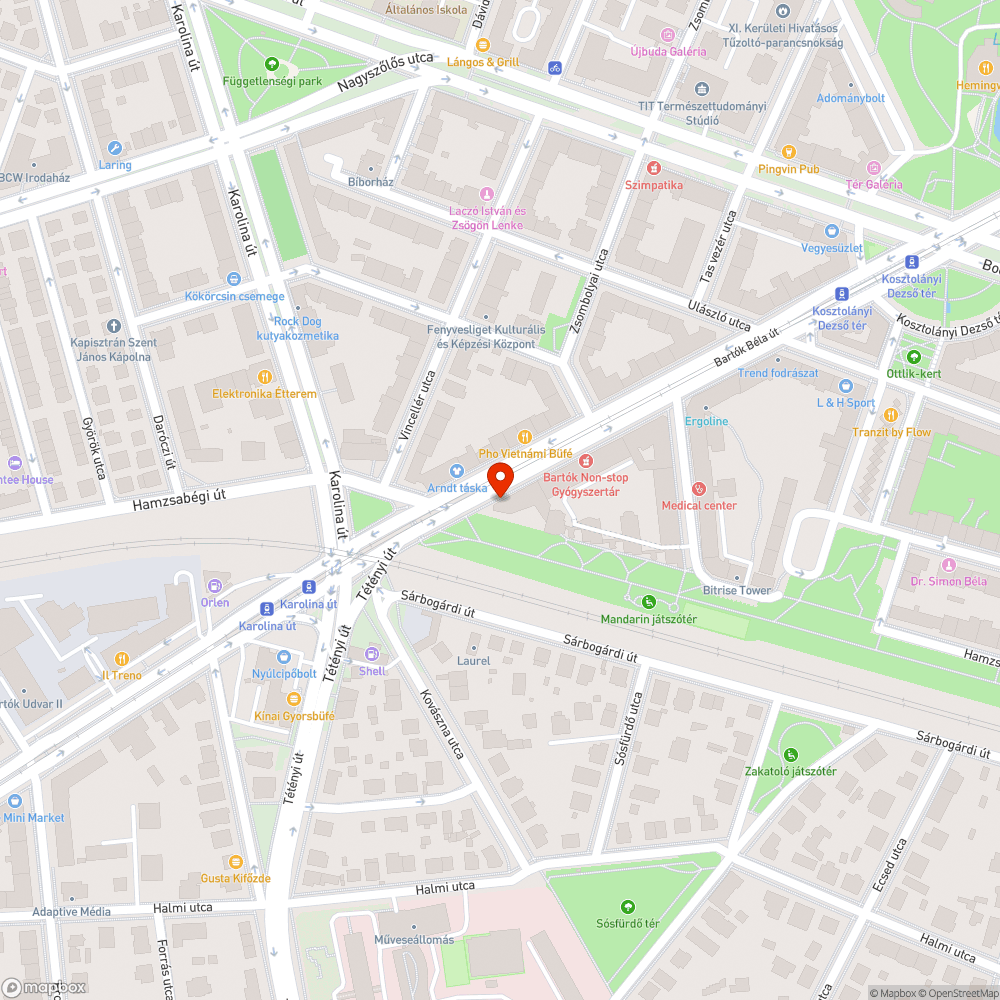 Szemetes zöldterület bejelentés helye