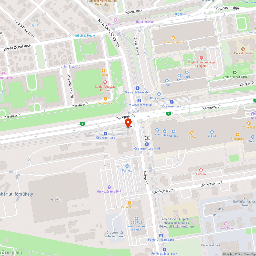 Graffitis fal bejelentés helye