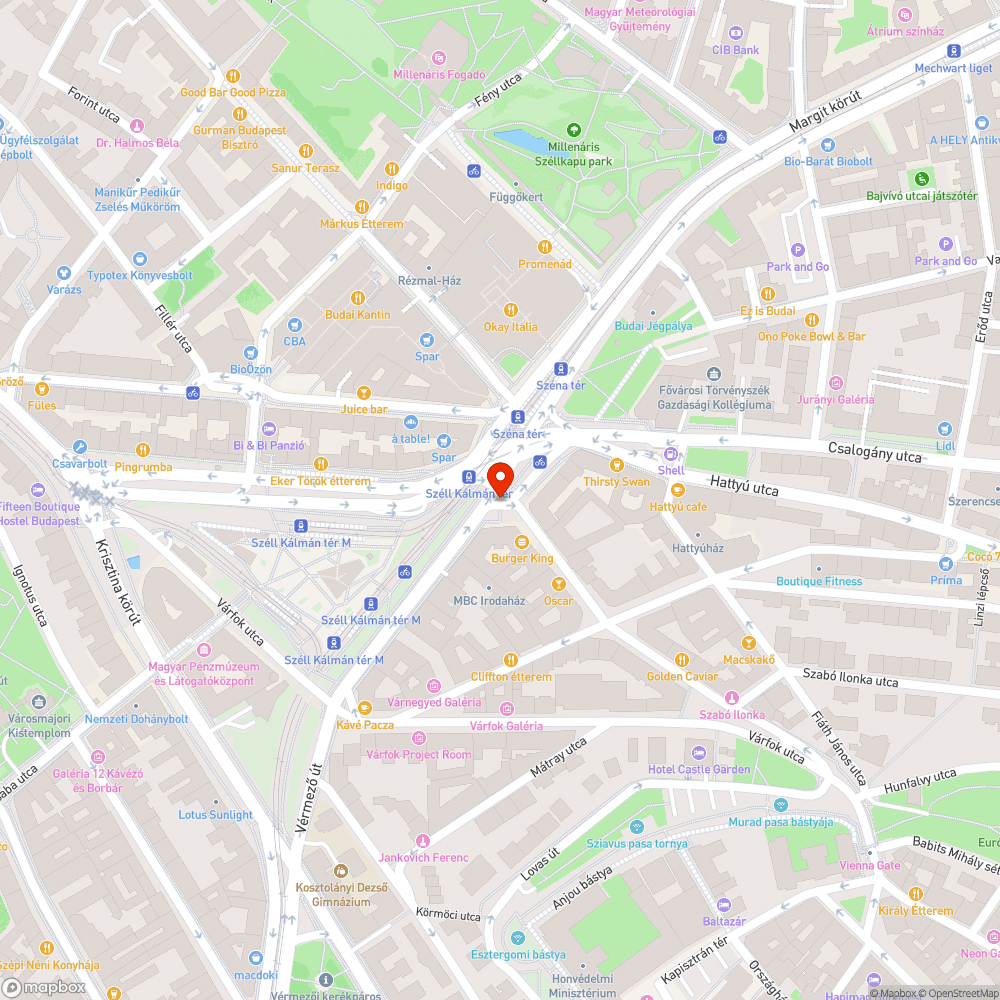 Illegálisan (?) elfoglalt kerékpárparkoló bejelentés helye