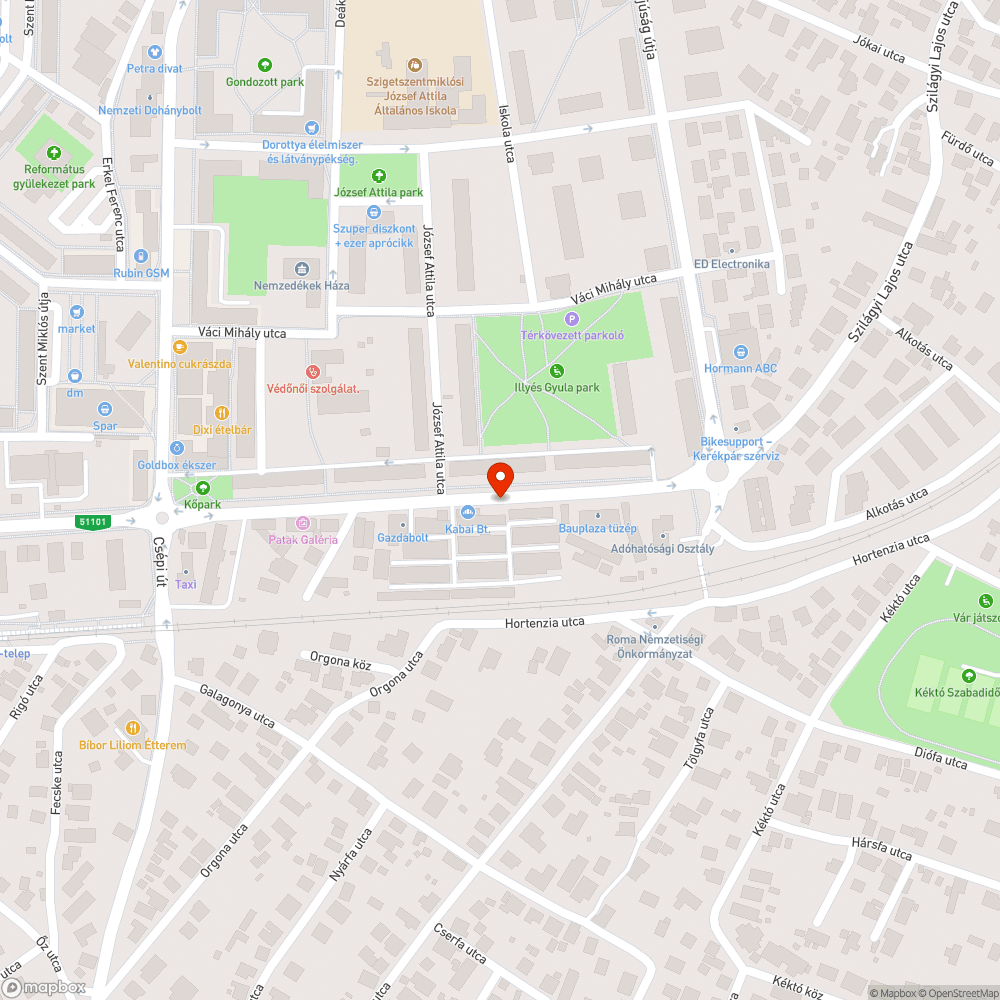 Graffitis busz bejelentés helye