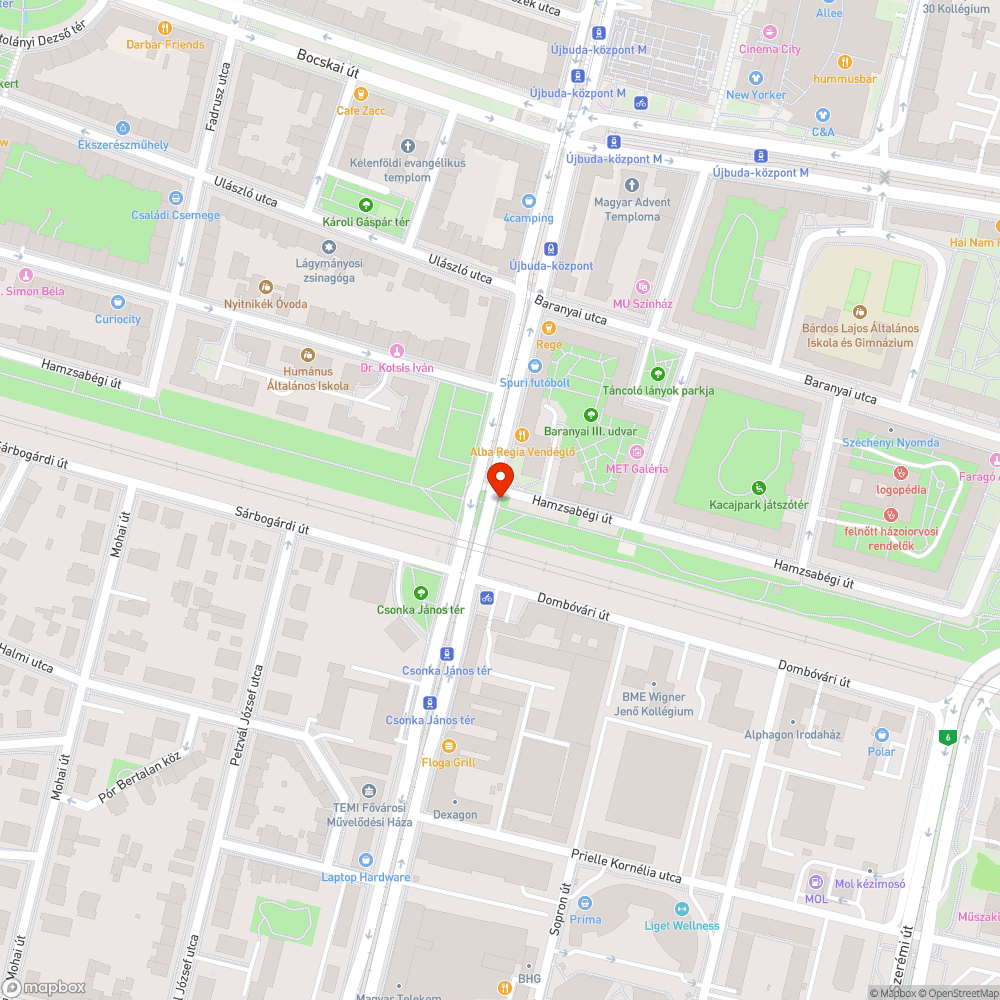 Lefagyott kerékpárút bejelentés helye