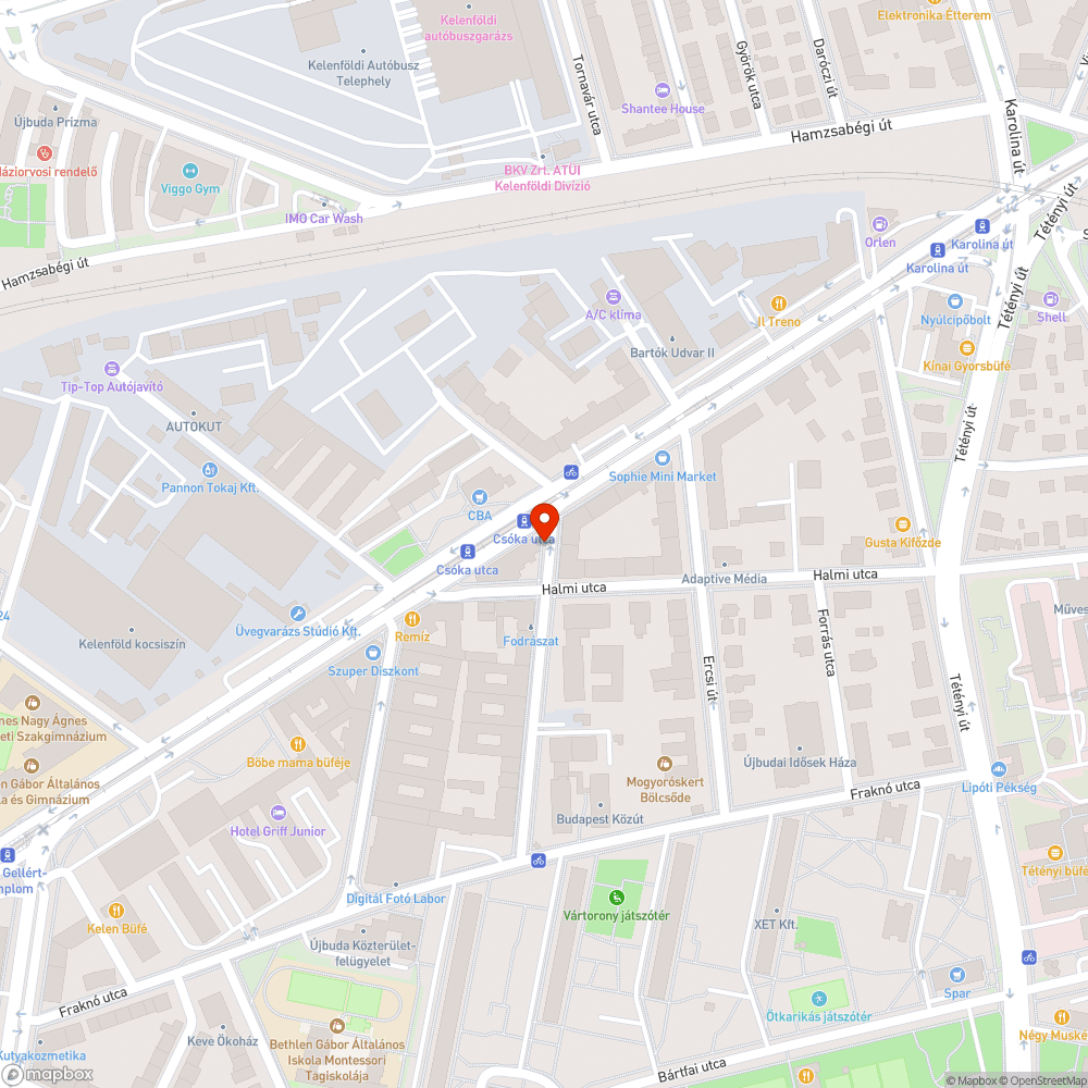 Összetagelt szekrény a Bartók Béla út és a Bánk Bán utca sarkán bejelentés helye