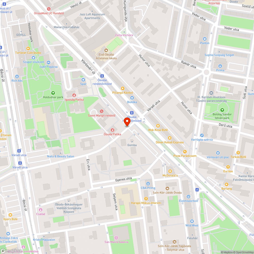 Járdát elfoglaló vásárosok bejelentés helye