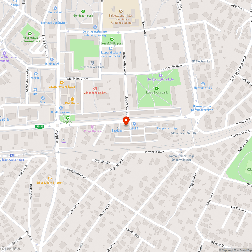 Kiégett lámpa bejelentés helye