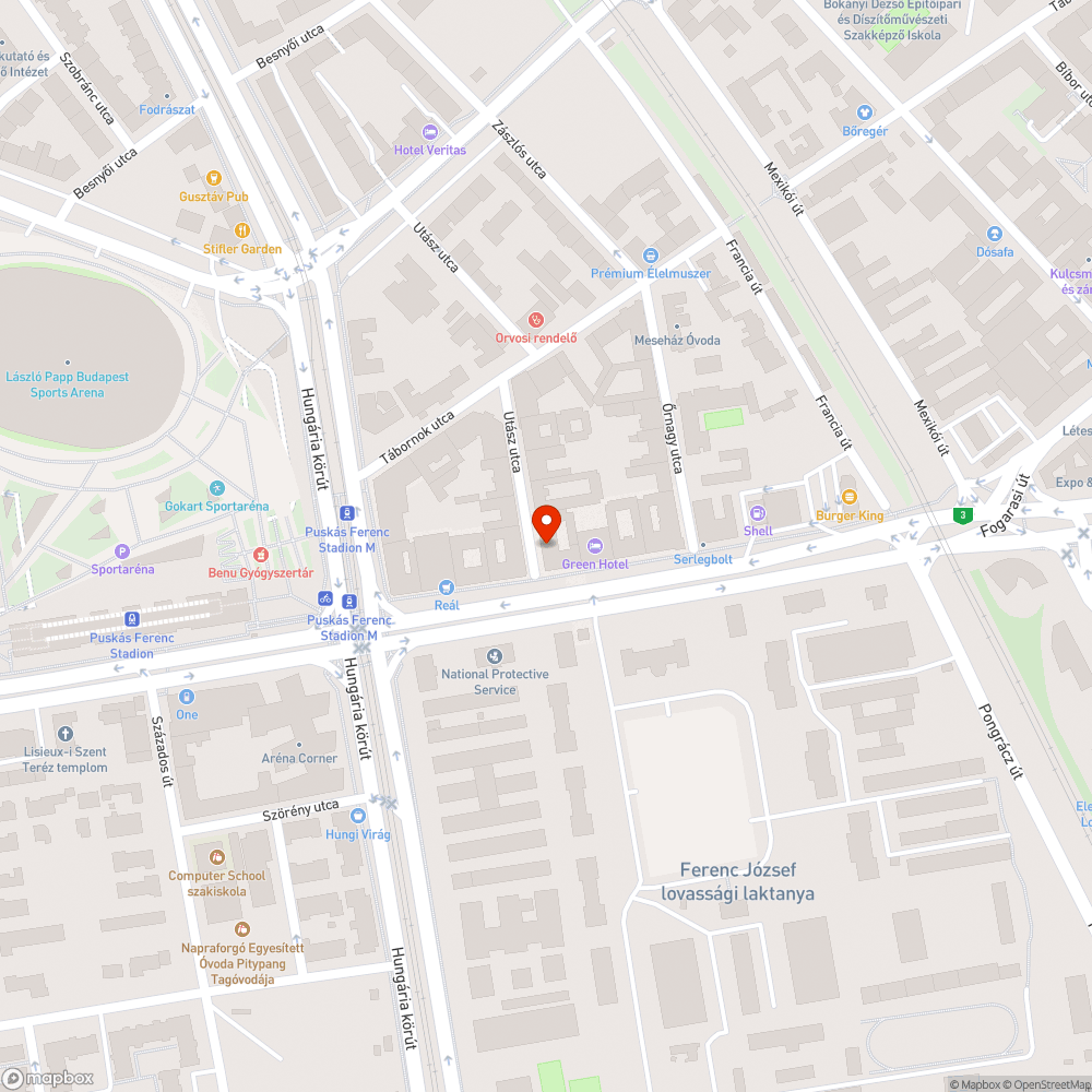 Elhagyott autó bejelentés helye